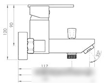 Смеситель Inan Kuvars M1201K