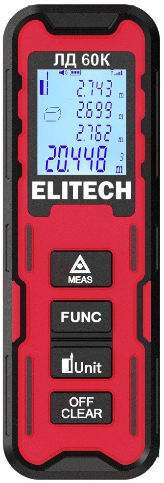 Лазерный дальномер ELITECH ЛД 60К 209206 Лазерный дальномер ELITECH ЛД 60К 209206