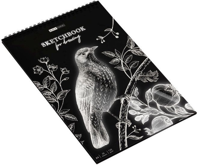Блокнот ArtSpace Black line. Bird SkА420_38360 (20 л)