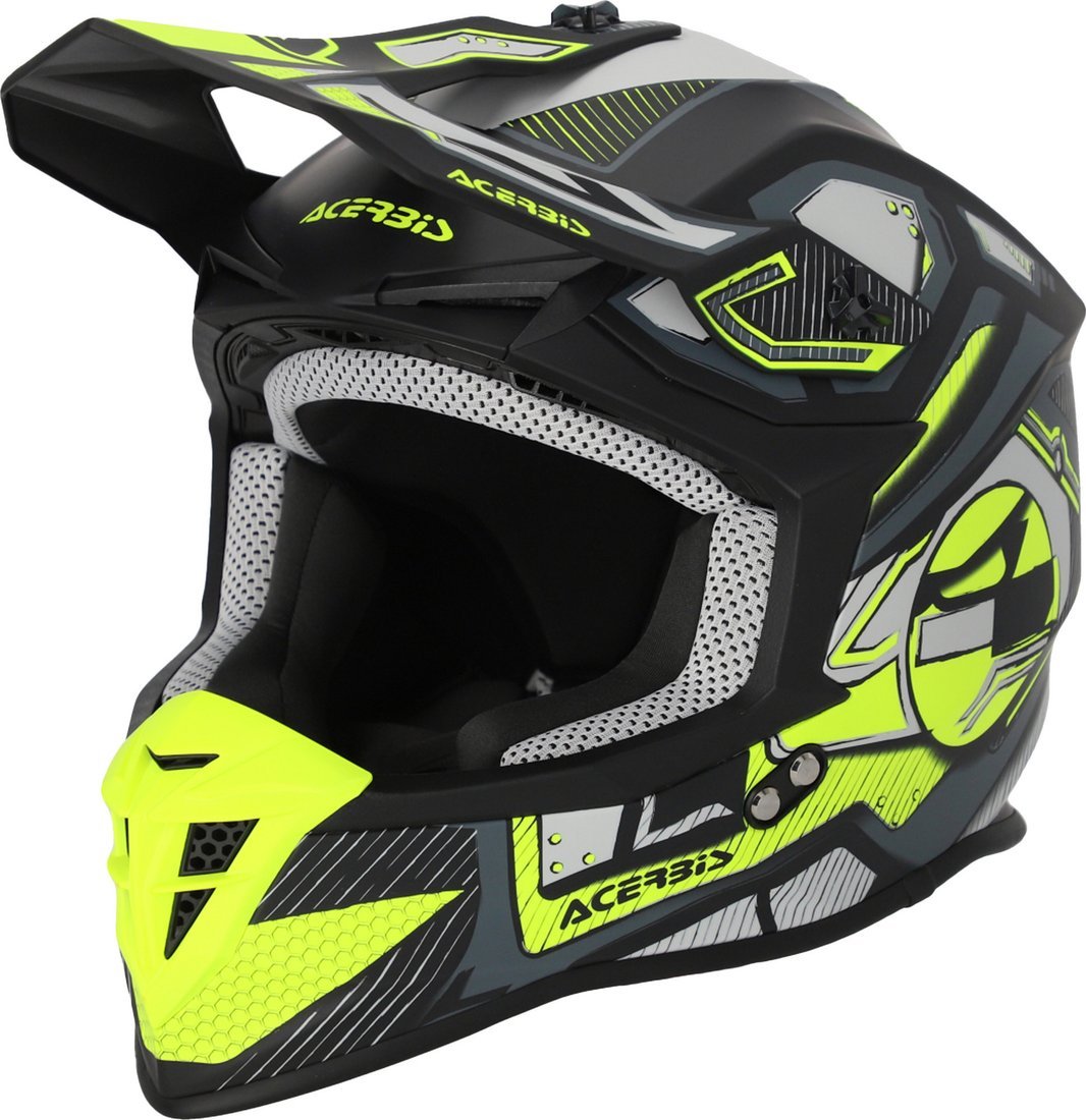 Мотошлем Acerbis Linear 22-06 0025316.457.069 (XXL, черный/флуоресцентный желтый)