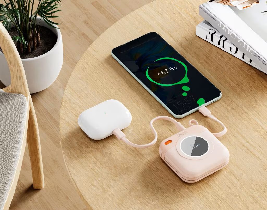 Внешний аккумулятор XO PR258 10000mAh (розовый)