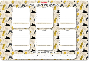 Расписание уроков Erich Krause Lying Cats 58310