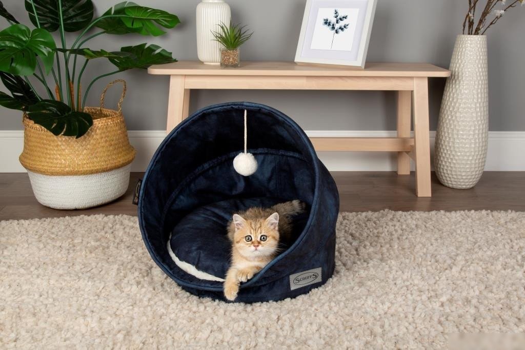 Лежак Scruffs Kensington Cat Cave 661808 (синий)