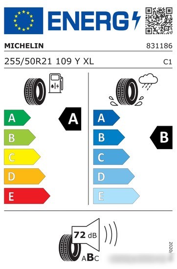 Автомобильные шины Michelin Pilot Sport EV Acoustic 255/50R21 109Y