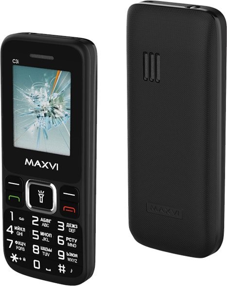 Кнопочный телефон Maxvi C3i (черный)