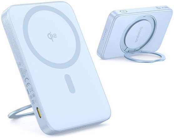 Внешний аккумулятор Baseus PicoGo Qi2 Magnetic Power Bank 5000mAh 20W (голубой)