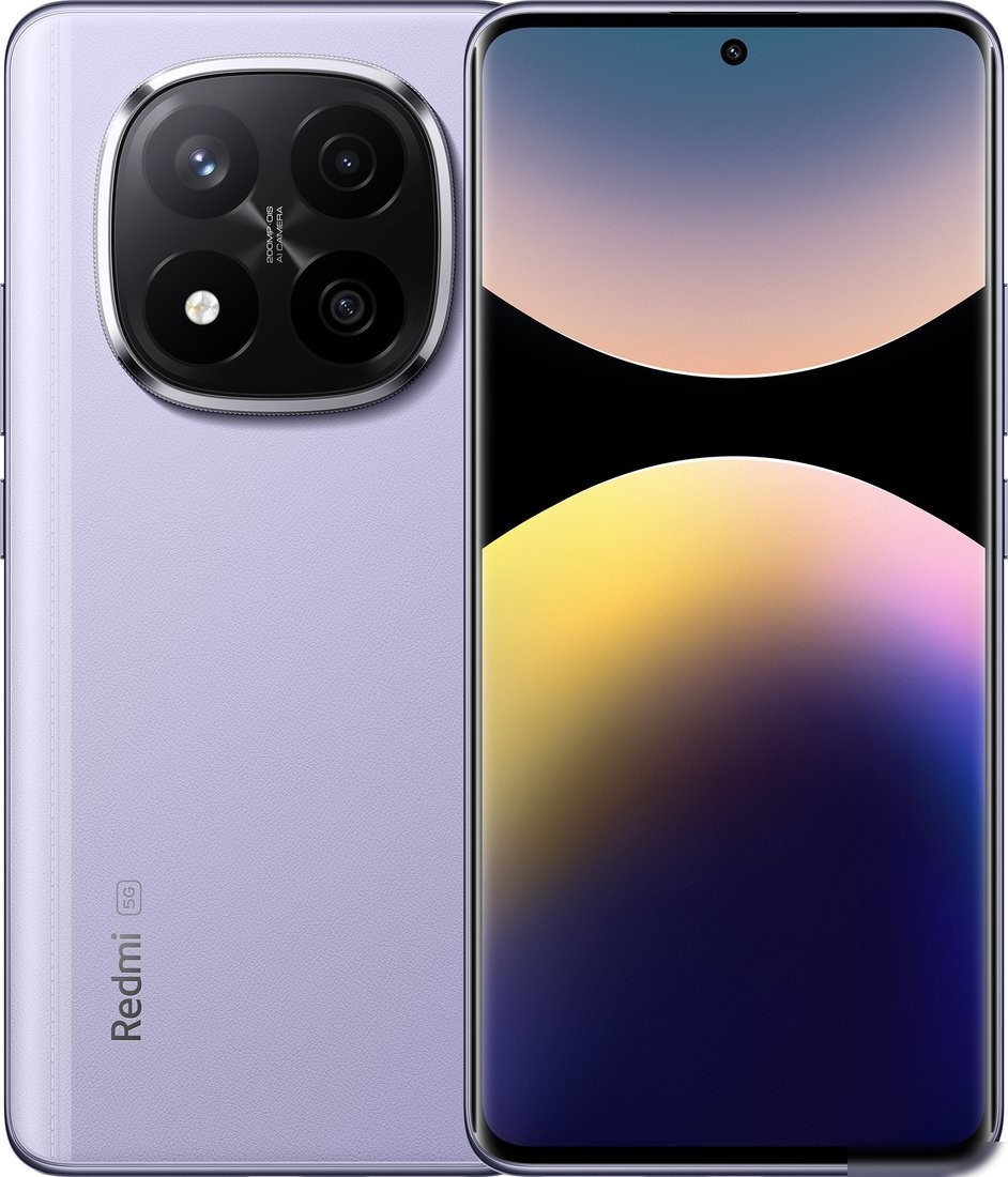 Телефон Xiaomi Redmi Note 14 Pro+ 5G 8GB/256GB международная версия (фиолетовый) + умные часы Xiaomi Redmi Watch 5 Active (черный) по акции