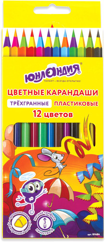 Набор цветных карандашей Юнландия Карнавал 181684 (12цв)