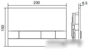 Панель смыва OLI Narrow 152939 (белый)