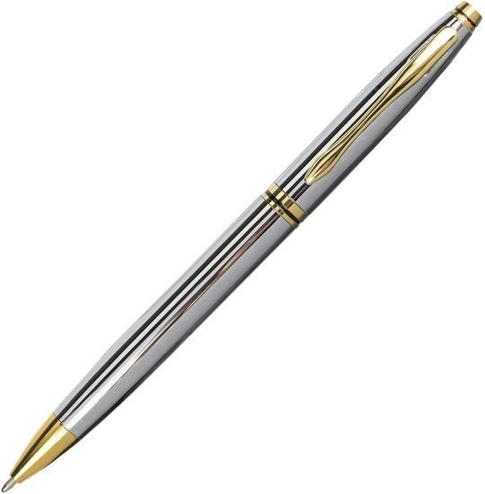 Ручка шариковая BRAUBERG De luxe silver 141414