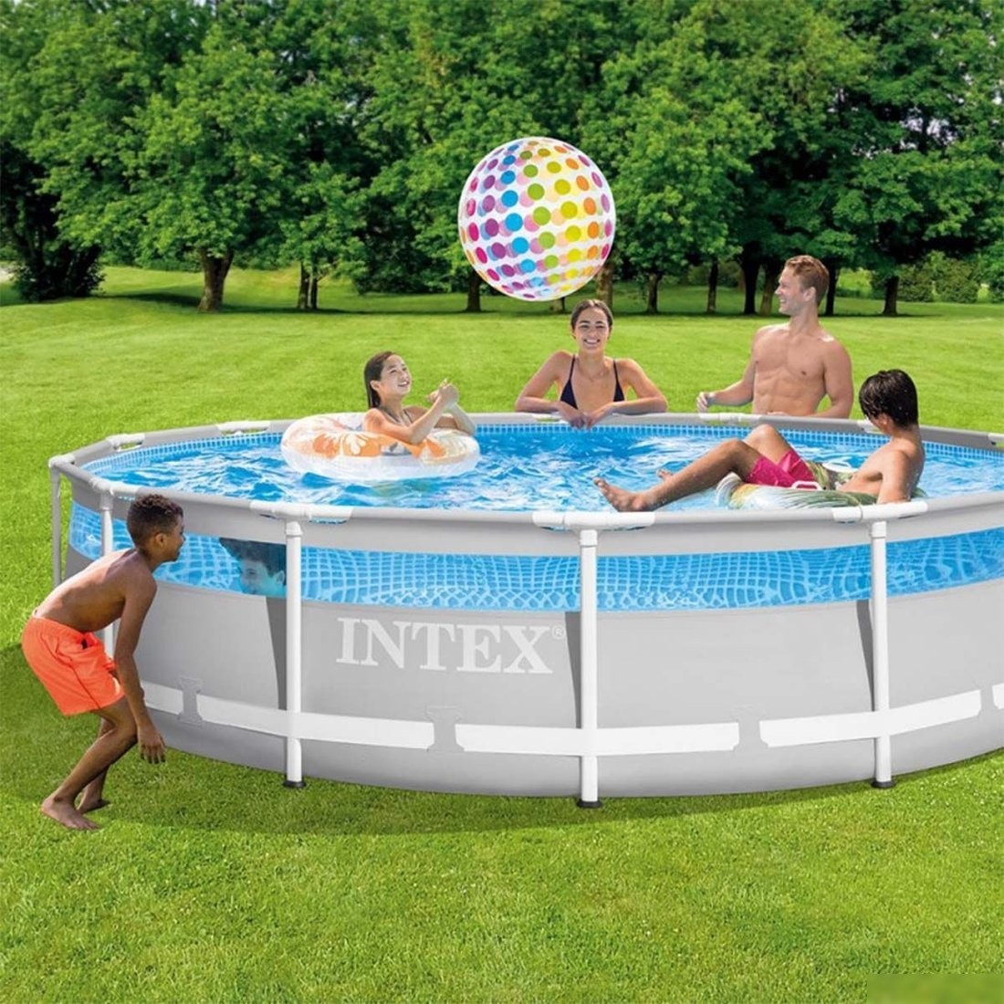 Каркасный бассейн Intex Prism Frame Clearview 26722 (427х107)
