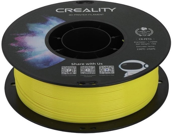Пластик Creality CR-PETG 1.75 мм 1 кг (желтый)