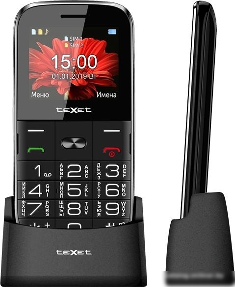 Кнопочный телефон TeXet TM-B227 (черный)