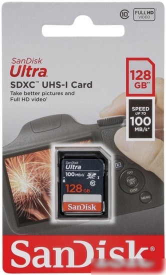 Карта памяти SanDisk Ultra SDXC SDSDUNR-128G-GN3IN 128GB