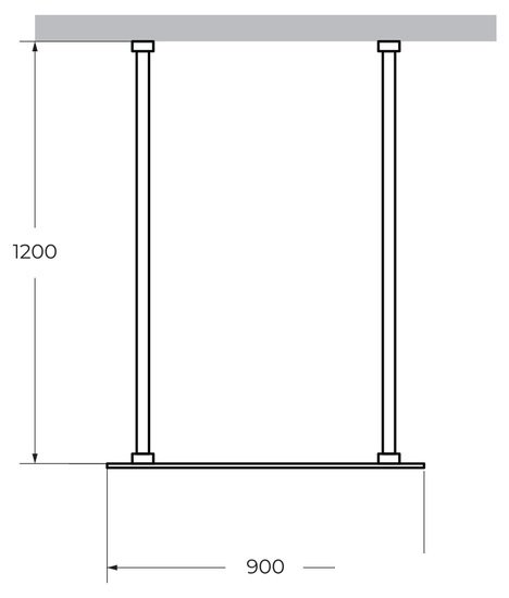 Душевая стенка Cezares LIBERTA-L-2-90-120-BR-Cr