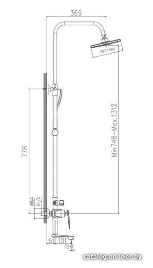 Душевая система Haiba HB24533-3 (серый)