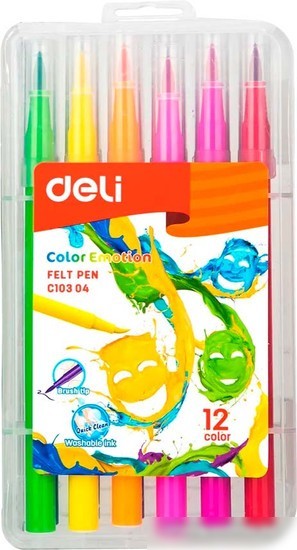 Фломастеры Deli Color Emotion EC10304 (12 цв)