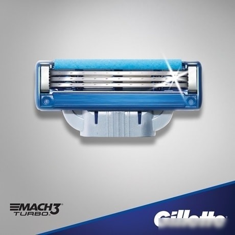 Сменное лезвие Gillette Mach3 Turbo (4 шт)