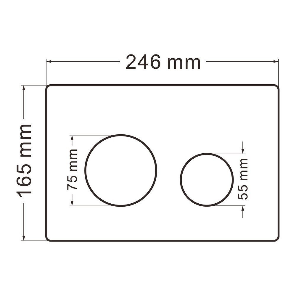Унитаз подвесной Abber Rechteck AC1201MB-AC0105-AC0121MB (с кнопкой смыва)