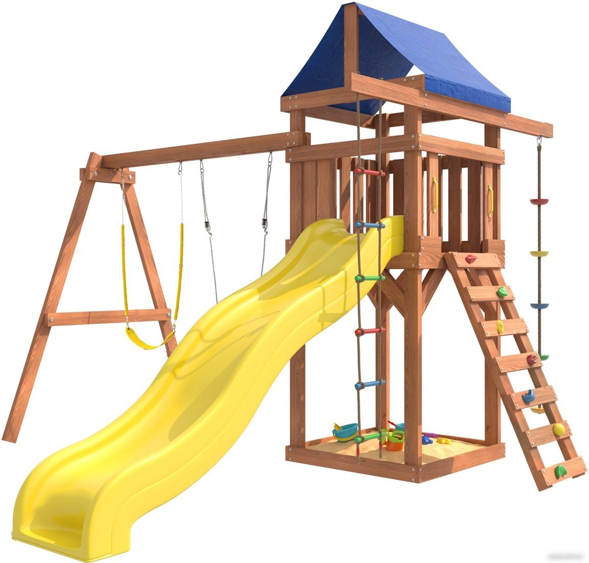 Игровой комплекс National Tree Company С гибкими качелями и лодочкой IgroWoods ДП-11