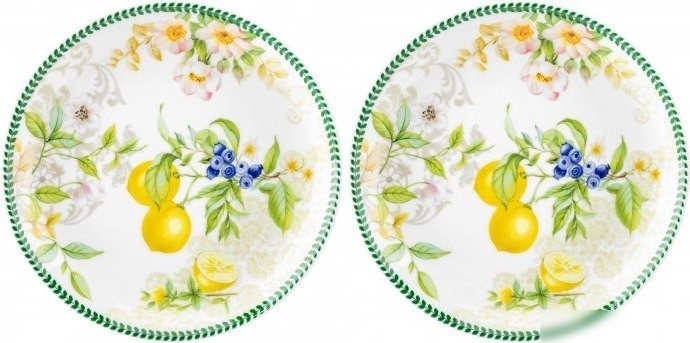 Набор тарелок Elan Gallery Лимоны 420763 (New Bone China)
