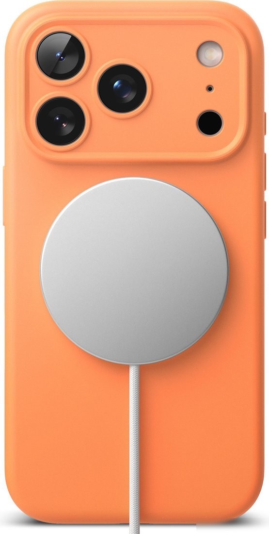 Чехол для телефона Ringke Silicone Magnetic для iPhone 17 Pro (Tangerine)