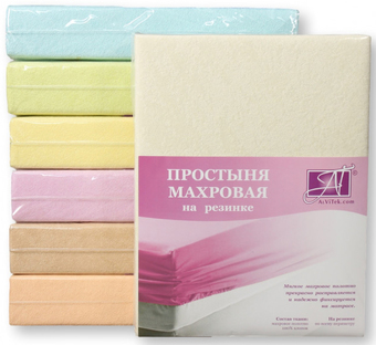 Постельное белье Альвитек Махровая на резинке 90x200x20 ПМР-МО-090 (молочный)
