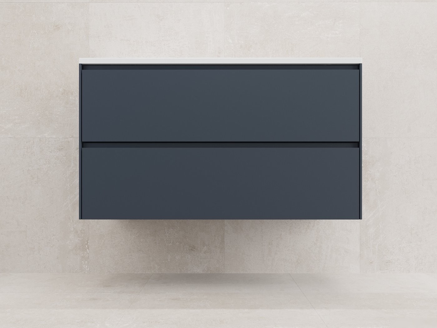 Symbolite Тумба под умывальник Лима 100 Line Plus 2 ящика + Line 100x48 (подвесная, графит/жасмин)