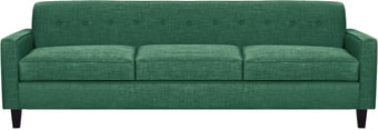 Диван Brioli Берн трехместный (рогожка, J16 азур/темные ножки)