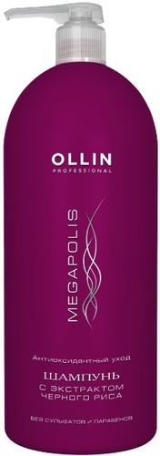 Шампунь Ollin Professional Megapolis Shampoo с экстрактом черного риса 1 л