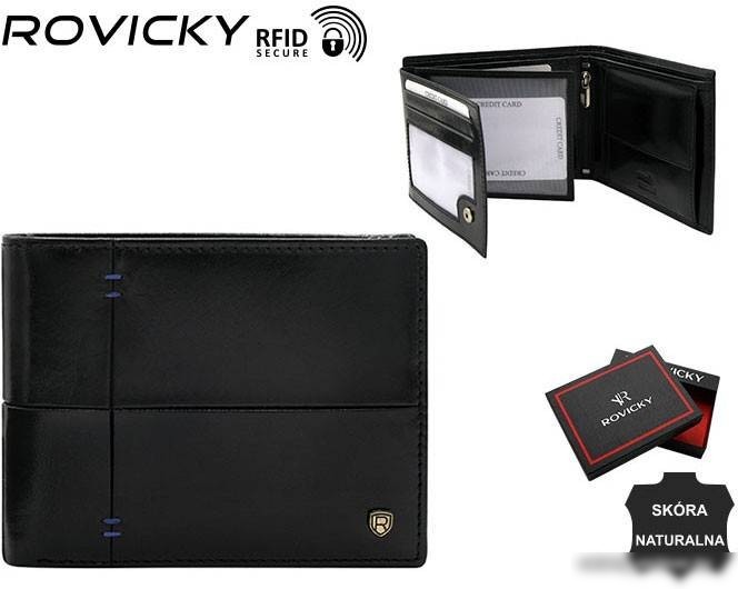 Кошелек Cedar Rovicky N992-RVTS (черный/синий)