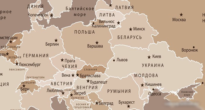 Фотообои ФабрикаФресок Карта с жирафами 324265 (400x265)