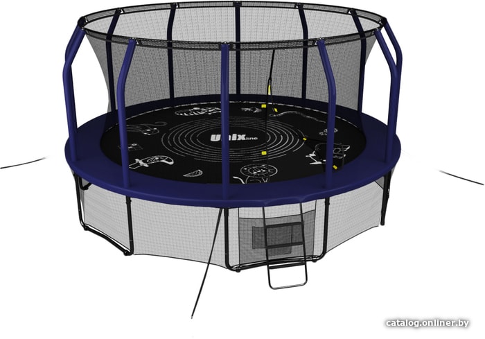 Батут Unix Line Supreme Game 14ft (синий)
