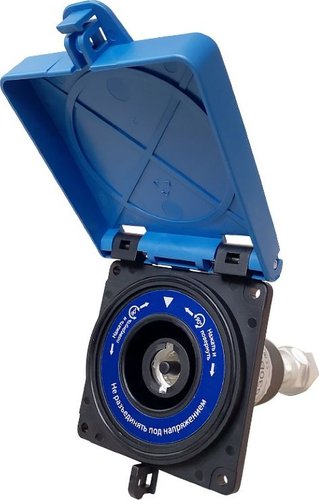 Розетка промышленная КС YHT BX3 0800B01 1Р 800А 1000В IP68 0800B01 (синий)