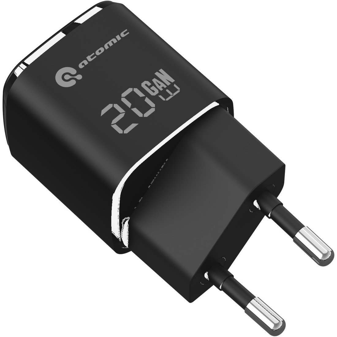 Сетевое зарядное Atomic UniQ G201 GAN (черный)