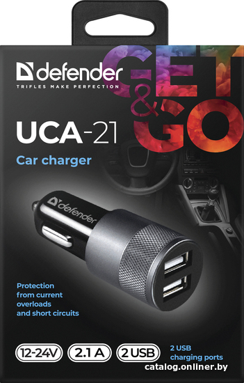 Автомобильное зарядное Defender UCA-21