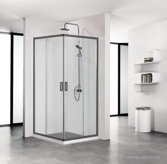 Душевой уголок Aquatek AQ ARI KV 09020BL 90x90 (черный/прозрачное стекло)