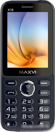 Кнопочный телефон Maxvi K18 (синий)