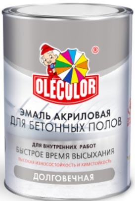 Краска Olecolor Для бетонных полов 3.5 кг (белый)