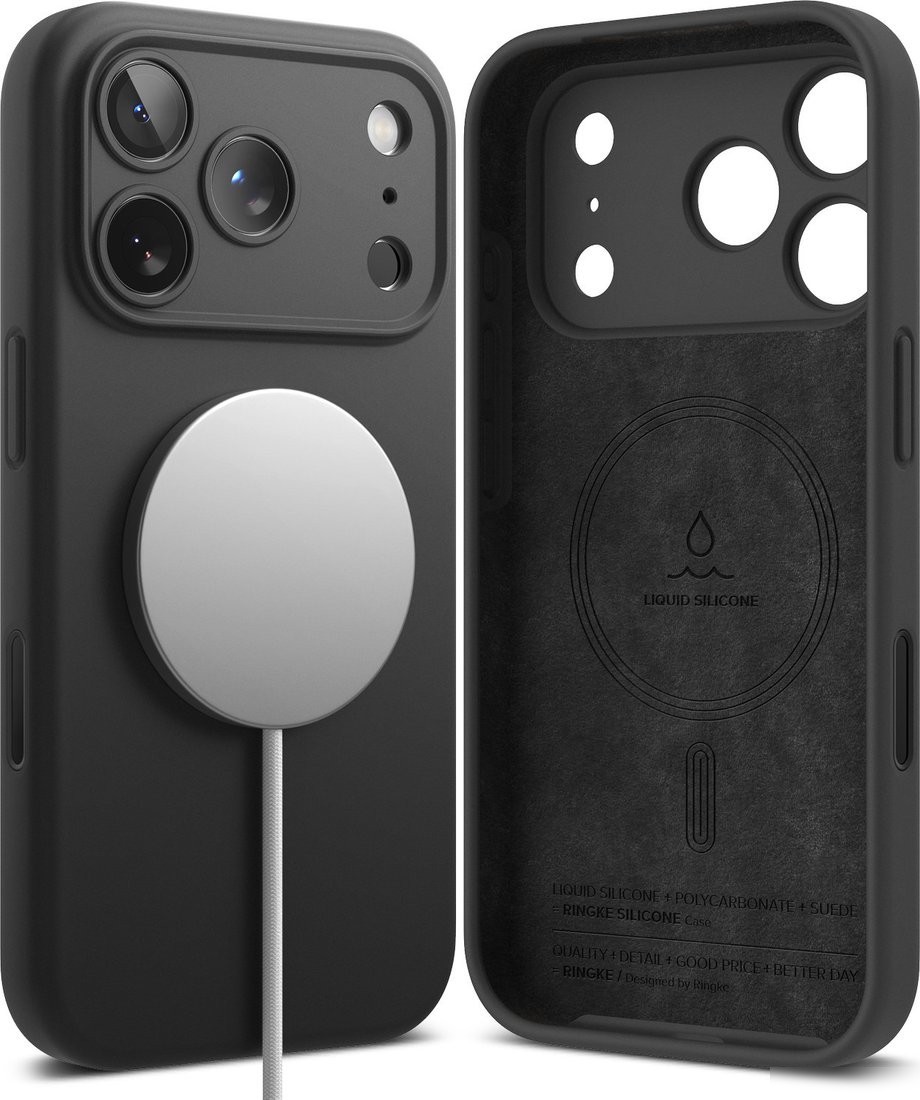 Чехол для телефона Ringke Silicone Magnetic для iPhone 17 Pro Max (Black)
