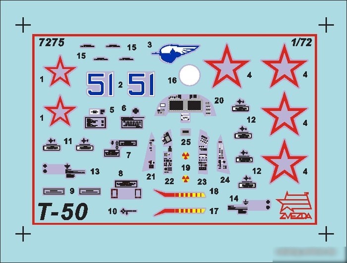 Сборная модель Звезда Самолет Су-50 (Т-50)
