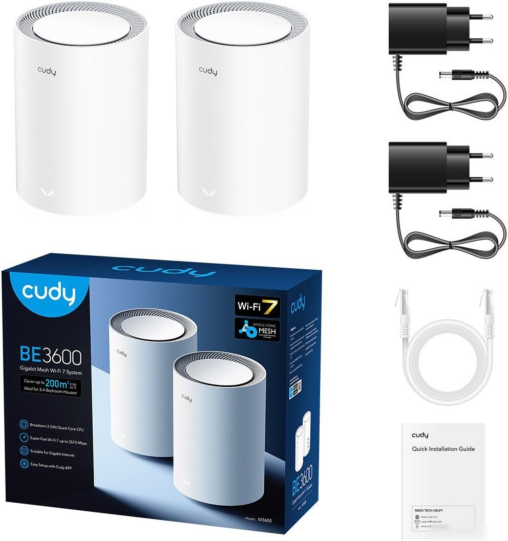 Wi-Fi система Cudy M3600 1.0 (2-Pack)