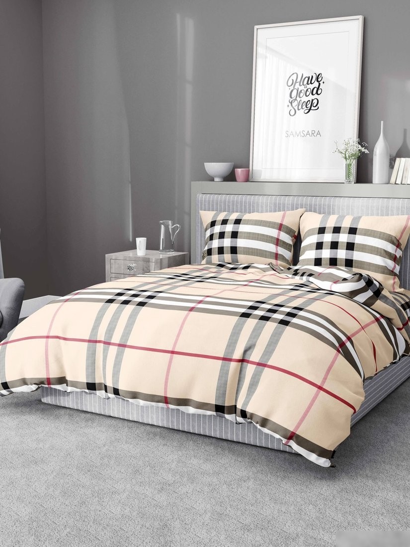 Постельное белье Samsara Burberry 1.5сп (простыня на резинке)