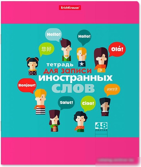 Полуобщая тетрадь Erich Krause Hello 48 л линейка 43333