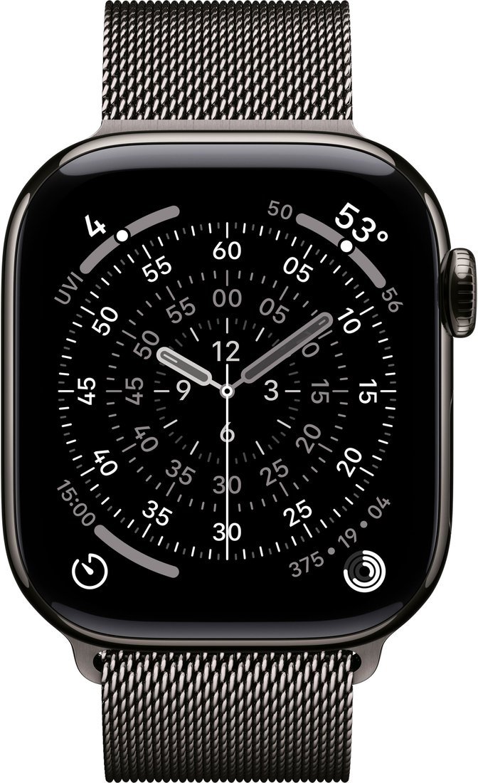 Умные часы Apple Watch Series 11 LTE 46 мм (титановый корпус, сланец/сланец, миланская петля M/L)