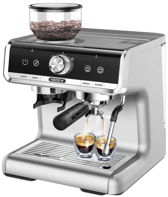 Рожковая бойлерная кофеварка Hibrew H7 (серебристый)