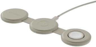 Беспроводное зарядное Satechi OntheGo 3-in-1 Charger ST-QTG31W (бежевый)