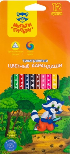 Набор цветных карандашей Мульти-пульти Енот-следопыт CP_20537 (12 цв)