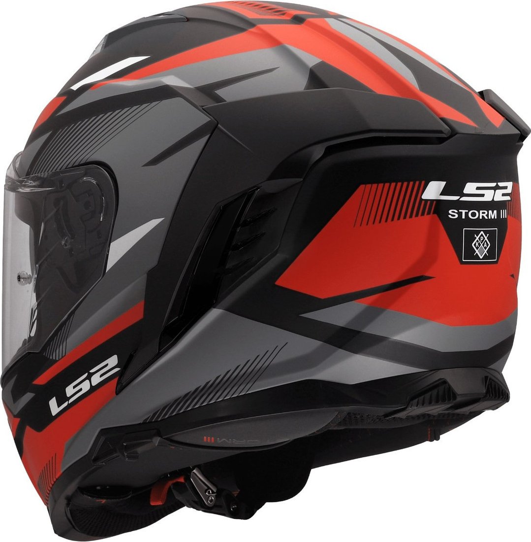 Мотошлем LS2 FF818 Storm III Komai (2XL, черный/красный)