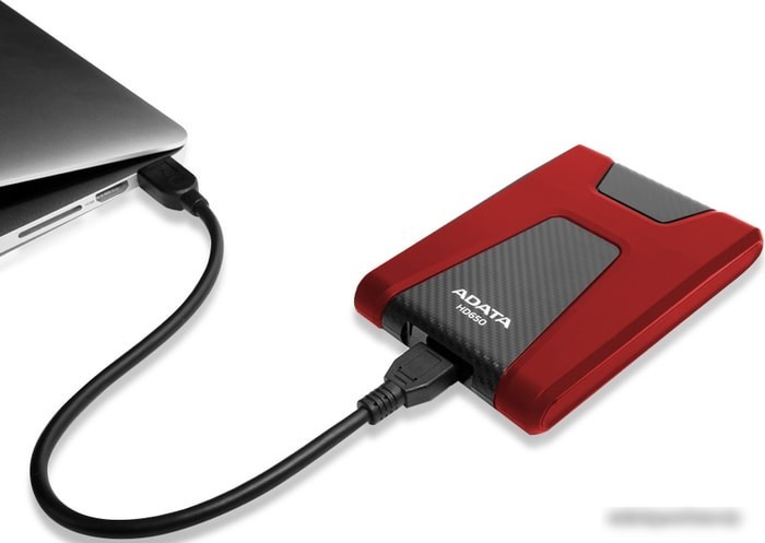 Внешний жесткий диск A-Data DashDrive Durable HD650 AHD650-1TU31-CRD 1TB (красный)